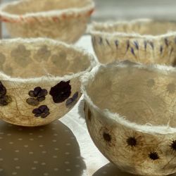 Papiermaché Blumenschalen