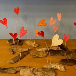 Papiermaché Drahtherzli