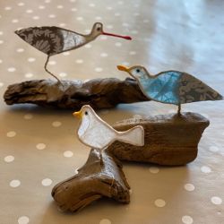 Papiermaché Drahtvögeli