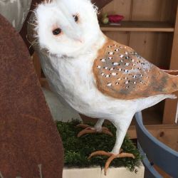 Papiermaché Schleiereule1