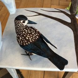 Papiermaché Tannenhäher