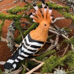 Papiermaché Wiedehopf