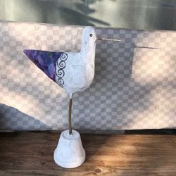 Papiermaché Zeitungsvogel