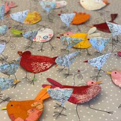 Papiermaché Bunte Vögel